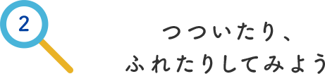 その2.つついたり、ふれたりしよう