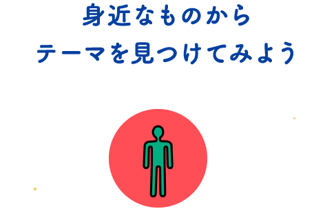 今まで学習したことからテーマを見つけてみよう。