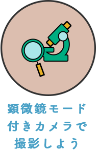 顕微鏡モード付きカメラで撮影しよう