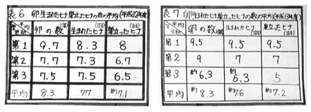 卵・ヒナの数について